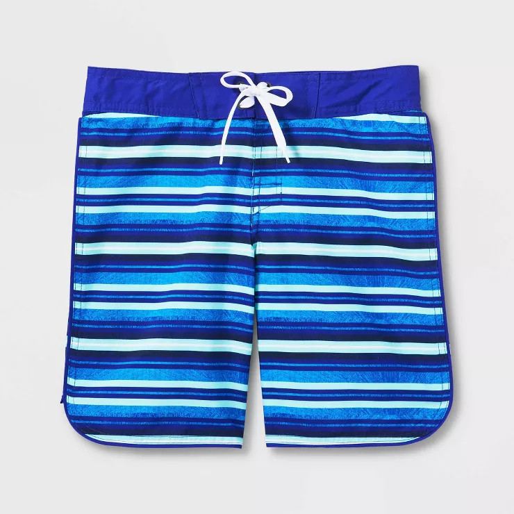 Boys' Striped Swim Shorts - art class™ Blue | Target