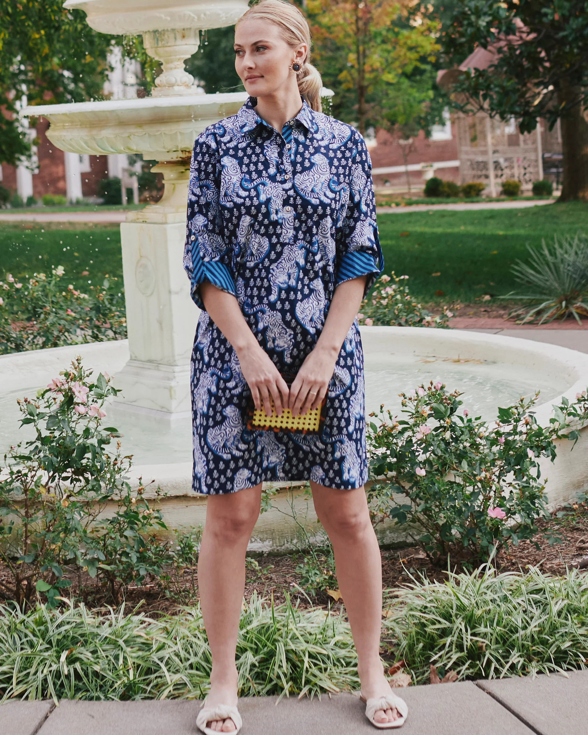 Tiger Queen - Graceful Getaway Dress - Navy | Printfresh