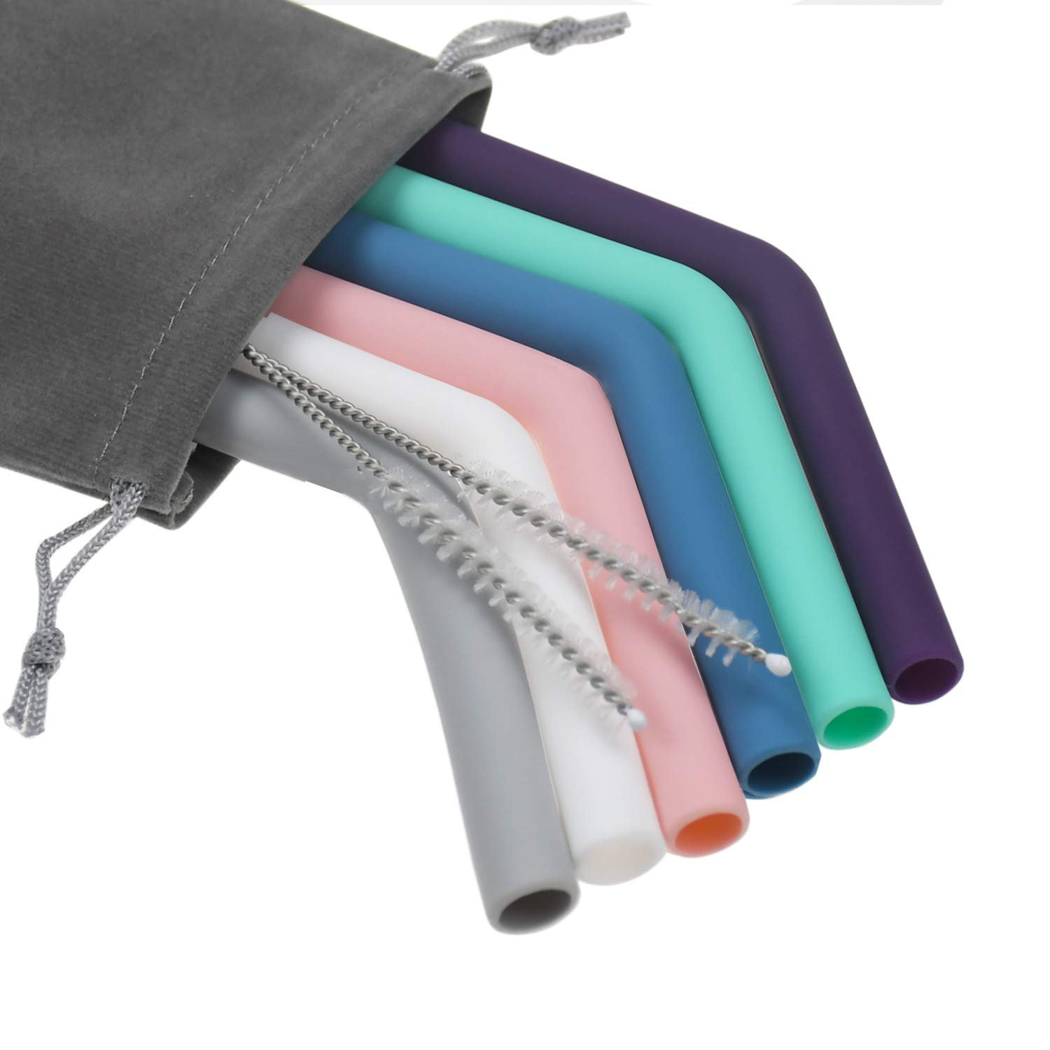 Senneny Set of 6 Silicone Drinking Straws for 30oz and 20oz - Reusable Silicone Straws BPA Free E... | Amazon (US)