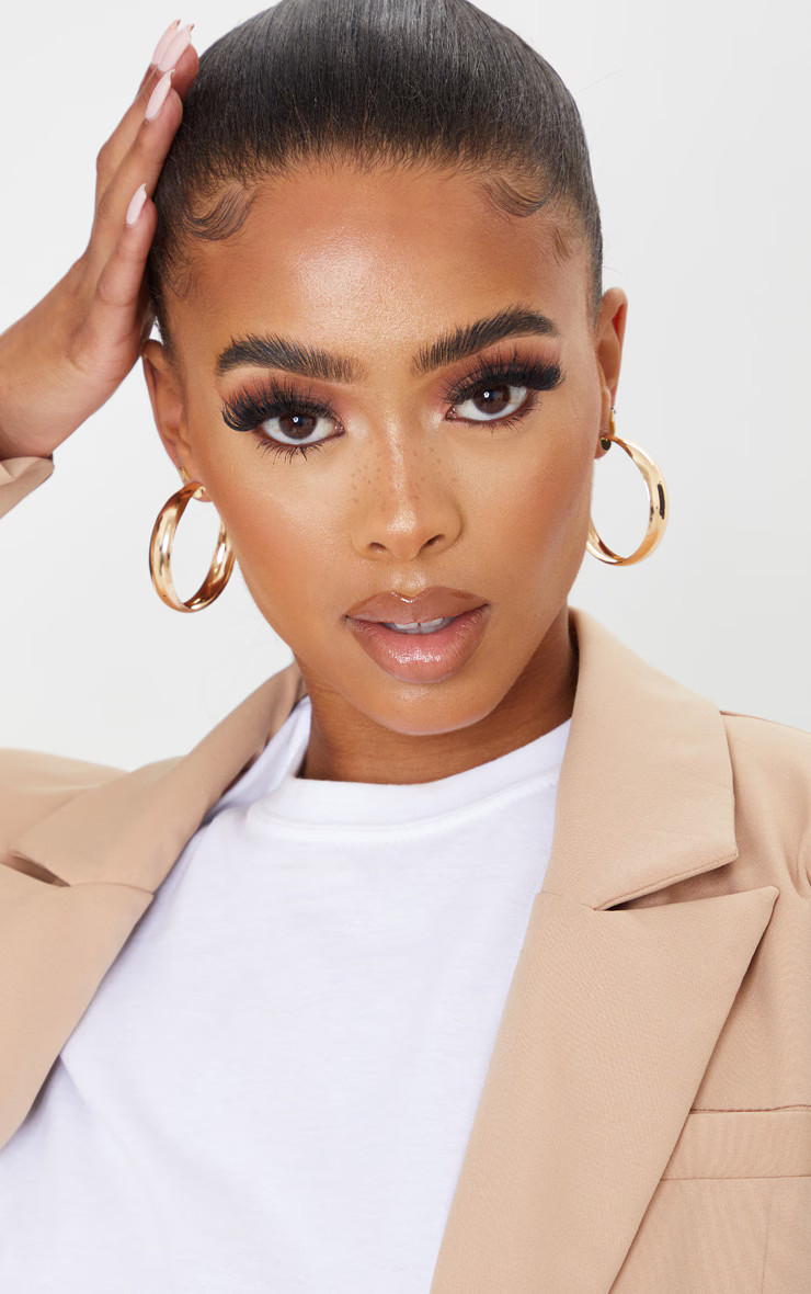 Gold Simple Small Hoop Earrings | PrettyLittleThing US