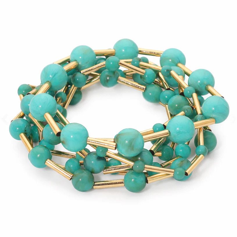 Turquoise 7-Layer Stretch Bracelet | The Enchanted Home