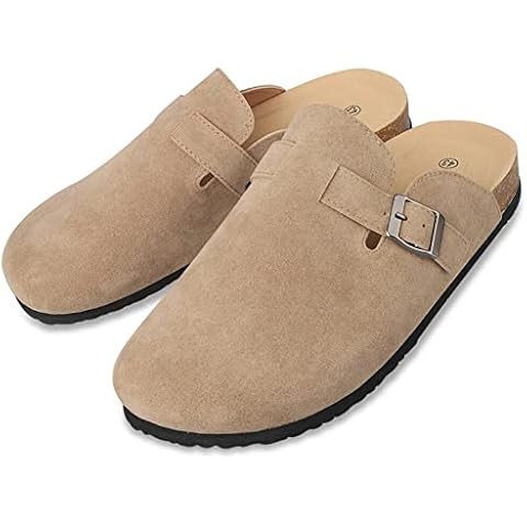 Amazon.com | CUSHIONAIRE Women's Hana Cork Footbed Clog with +Comfort, Stone 8 | Mules & Clogs | Amazon (US)