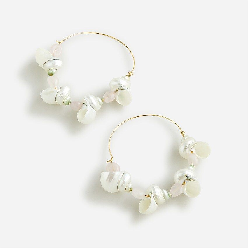 Turbo shell statement hoop earrings | J.Crew US