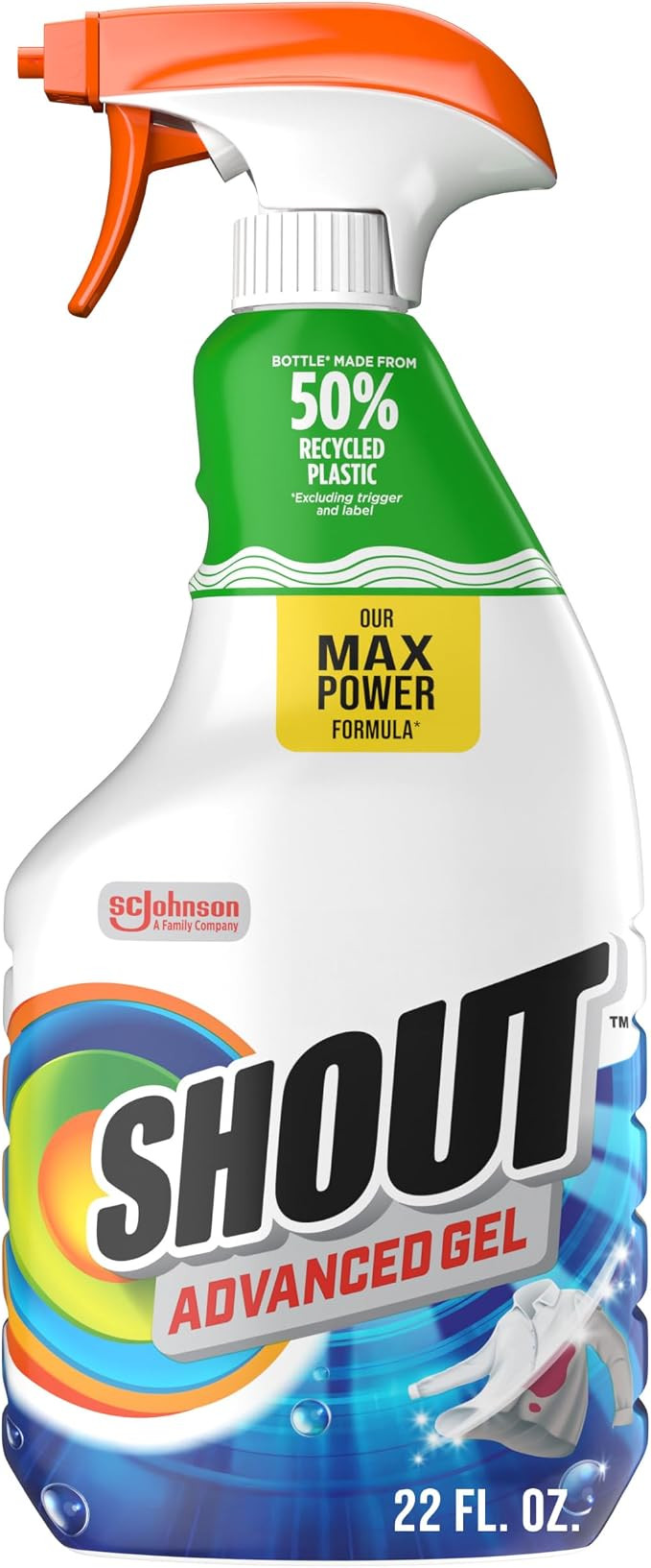 SHOUT Advanced Laundry Stain Remover Gel for Clothes Laundry, Breaks Down Stubborn, Dried-in, and... | Amazon (US)
