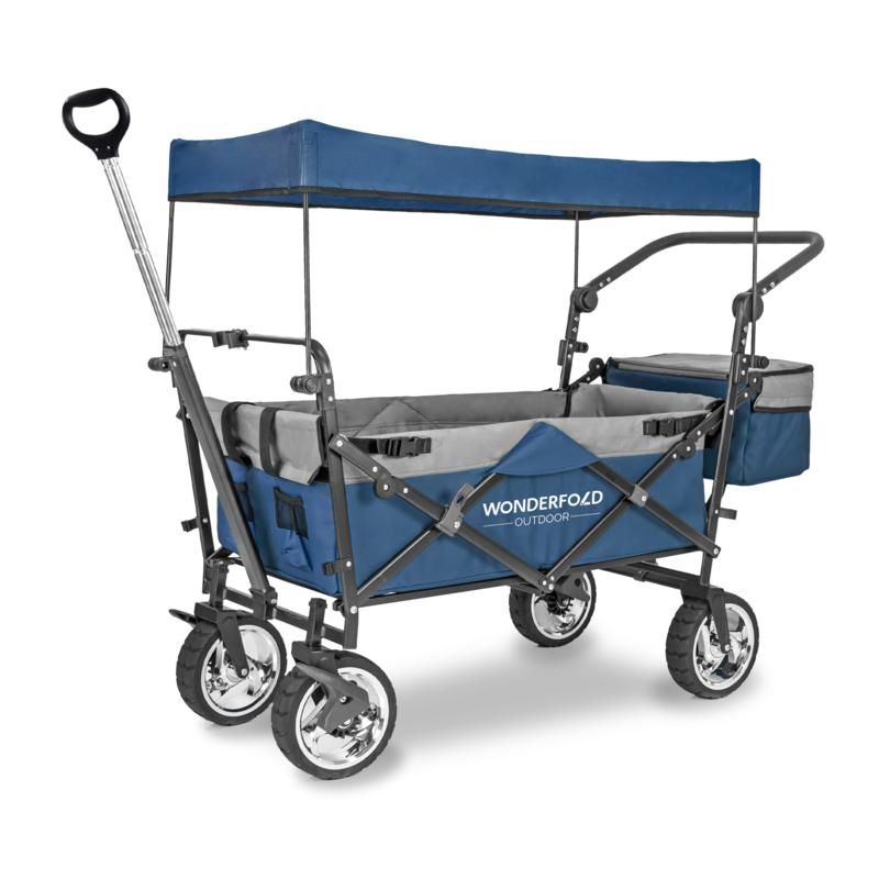 Wonderfold Wagon Push and Pull Outdoor Folding Wagon with Canopy | HSN