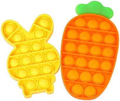 Fuyage Carrot and Rabbit Push Pop Bubble Fidget Toy for Stress Reliever Autism and Anti-Anxiety Toys | Amazon (US)