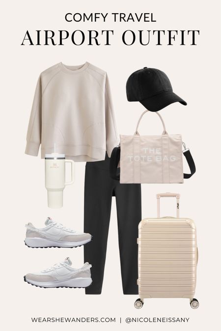 Airport outfit / travel outfit

// comfy travel outfit, comfy airport outfit, casual outfit, errands outfit, athleisure outfit, school outfit, coffee run outfit, brunch outfit, rainy day outfit, lazy day outfit, spring outfit, spring fashion, spring trends, spring 2024 trends, sweatshirt, pullover, leggings, baseball hat, baseball cap, stanley tumbler, Nike sneakers, neutral sneakers, white sneakers, sneaker trends, weekender tote bag, weekender bag, travel tote, travel bag, ifly carry on suitcase, ifly luggage, beige suitcase, beige carry on luggage, beis luggage dupe, inspired by beis, Amazon, Walmart, Abercrombie, Revolve, what to wear to the airport, travel style, travel fashion, neutral outfit, neutral fashion, neutral style, Nicole Neissany, Wear She Wanders, wearshewanders.com (4.4)

#LTKsalealert #LTKfindsunder50 #LTKstyletip #LTKtravel #LTKitbag #LTKfindsunder100 #LTKshoecrush
