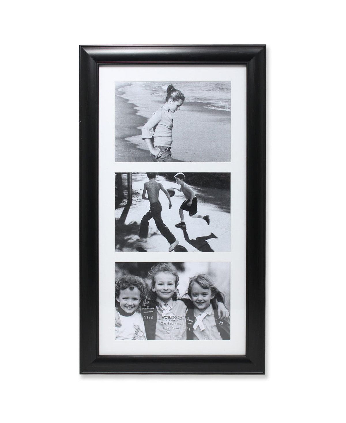 Lawrence Frames Black Collage Frame - Three Opening Gallery Frame - 5" x 7" - Black | Macy's