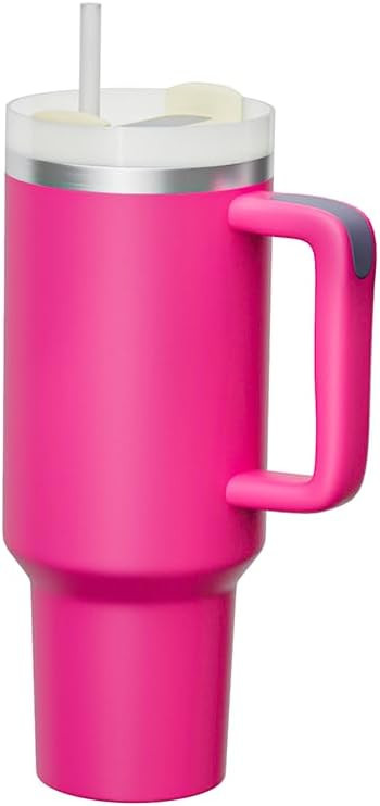 KISSKIND Tumbler With Handle 40 oz Travel Mug Straw Covers Cup with Lid Insulated Quencher Stainl... | Amazon (US)