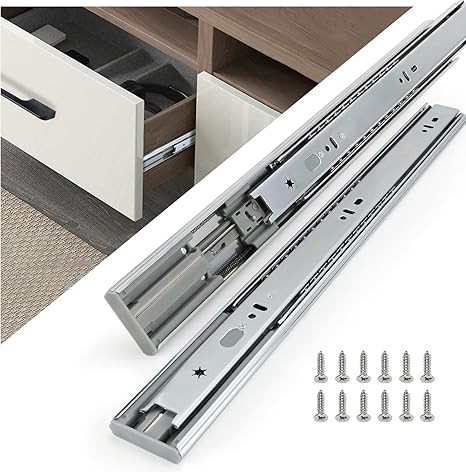 2 Pairs Soft Close Drawer Slides 16 Inch Heavy Duty Drawer Slides homdiy- Full Extension 3 FOLD D... | Amazon (US)
