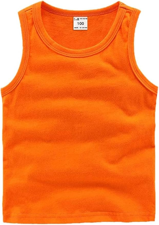 Unisex Toddler Baby Boys Girls Solid Tank Tops T-Shirts Undershirts Cotton Summer Sleeveless Vest | Amazon (US)