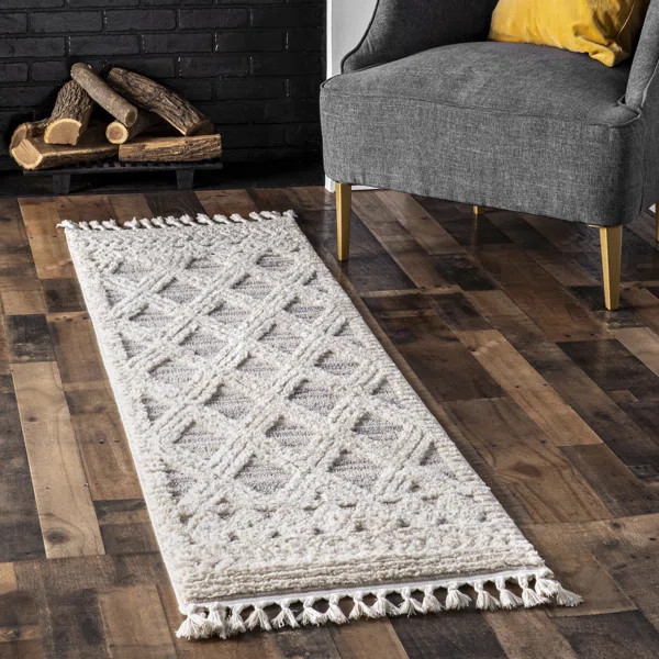Standridge Moroccan Lattice Performance Light Gray Rug | Wayfair North America