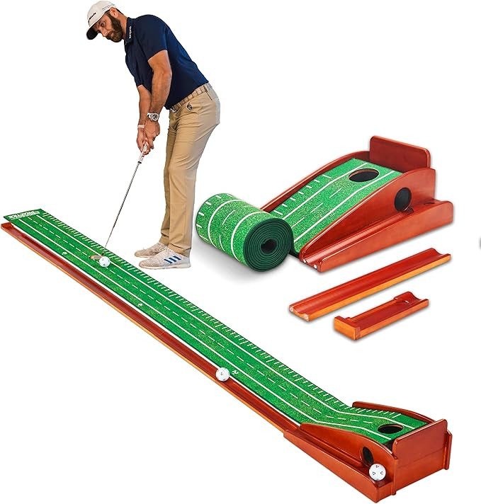 Perfect Practice Golf Putting Mat with Ball Return - Portable Practice Putting Green - Training A... | Amazon (US)