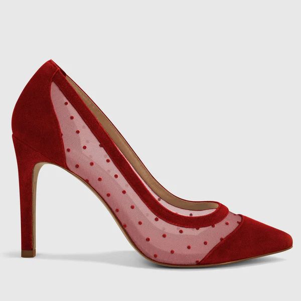 DEBBIE red suede | Allegra James