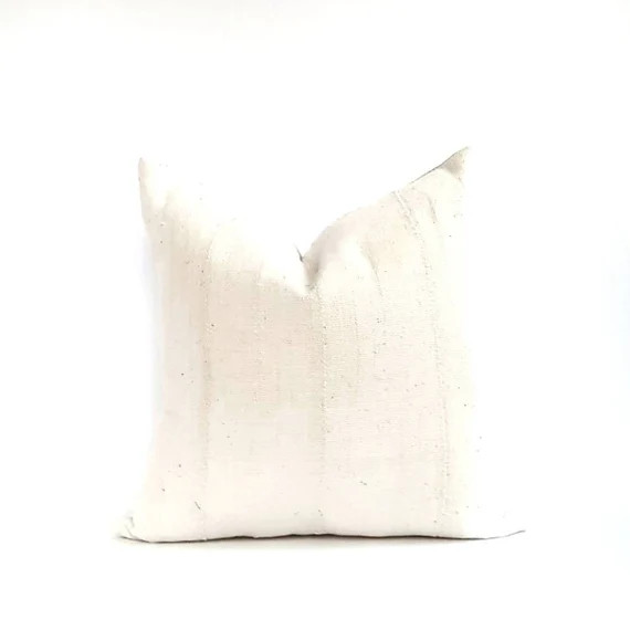 TEA Authentic Cream Mud Cloth 18x18 20x20 Warm White Pillow - Etsy Canada | Etsy (CAD)