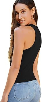 Verdusa Women's Racerback Sleeveless Slim Fitted Basic Tank Top | Amazon (US)
