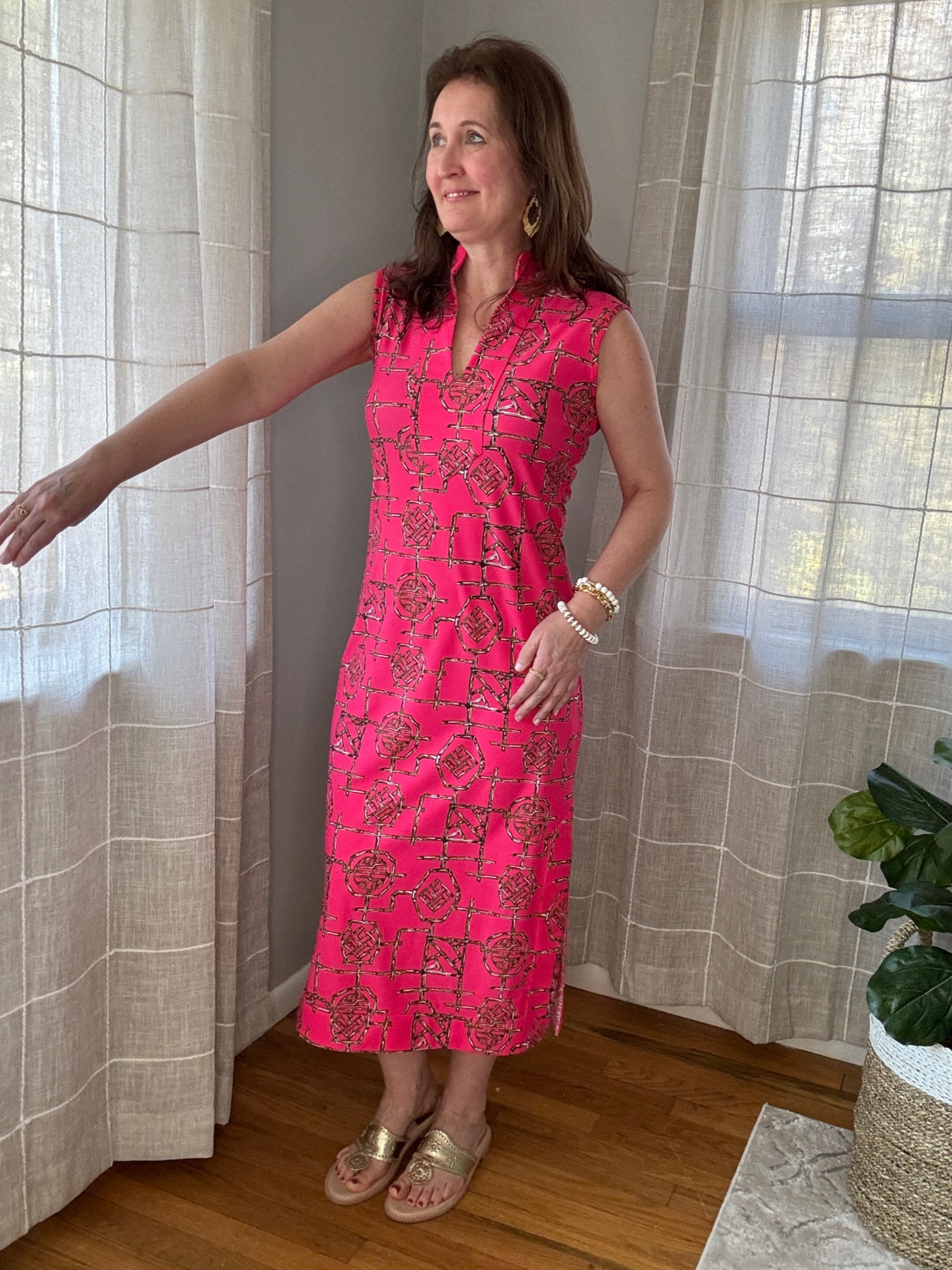 Code THERESA15 for 15 percent off at Jude Connally
Sleeveless dress with a mandarin collar and a relaxed easy fit through the waist and hips.

Code BF20 for any jewelry purchase tagged  

#LTKparties #LTKmidsize #LTKtravel