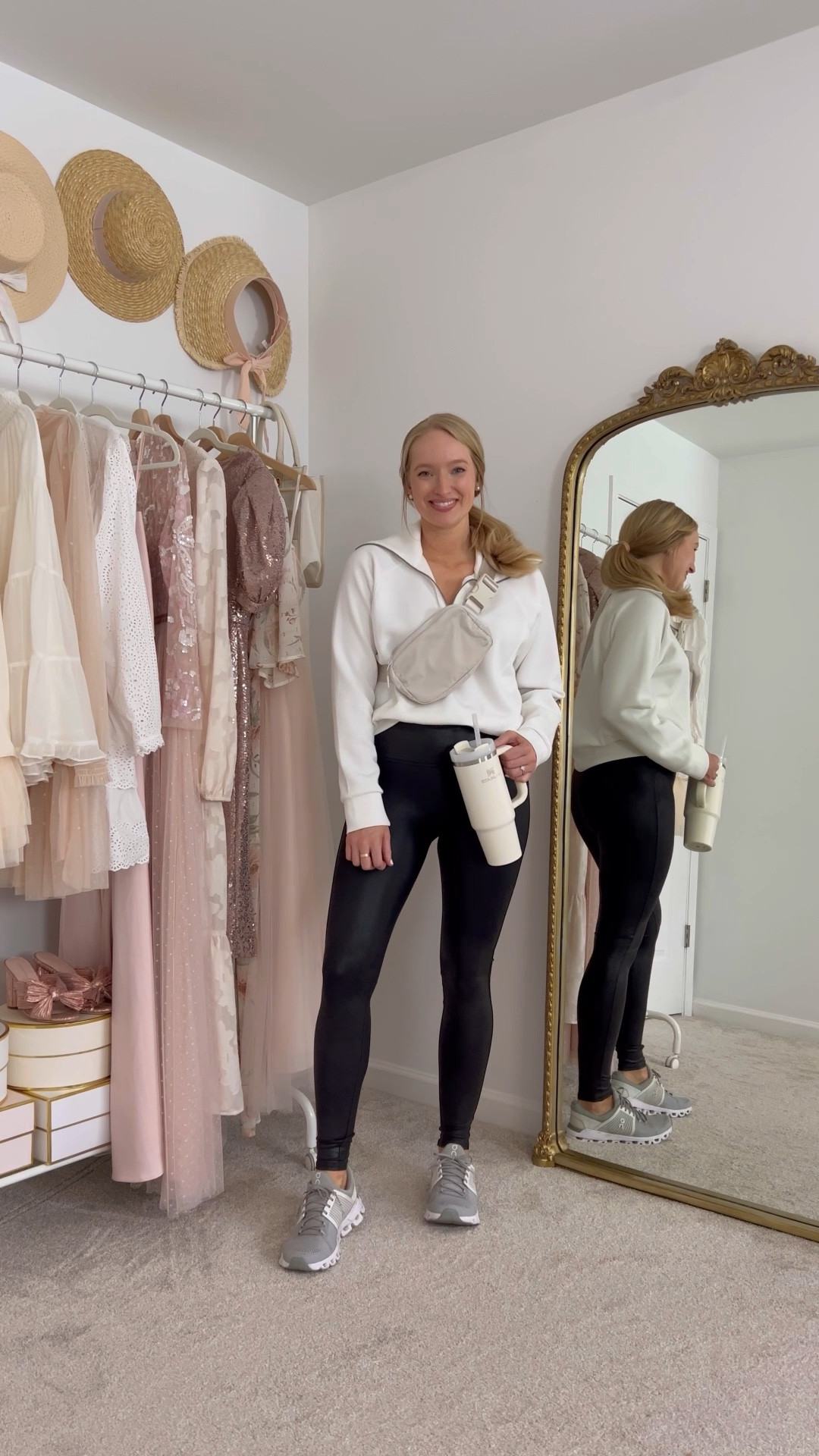 8 ways to style spanx faux leather leggings. I wear a medium, get 10% off with code AMANDAJOHNXSPANX 

Fall outfits // winter outfits // casual outfits // classic style 