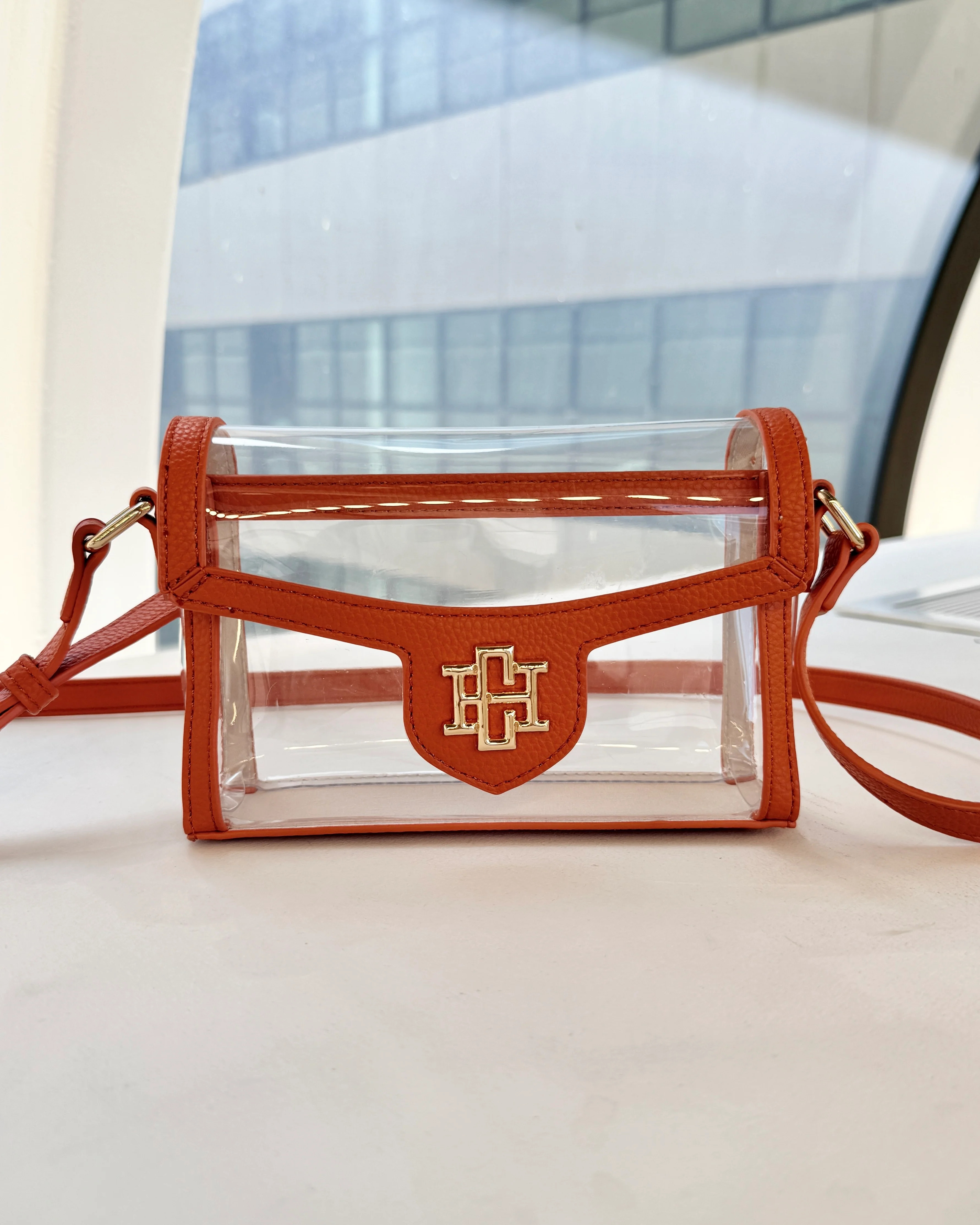 Anna Clear Bag Orange | Caroline Hill