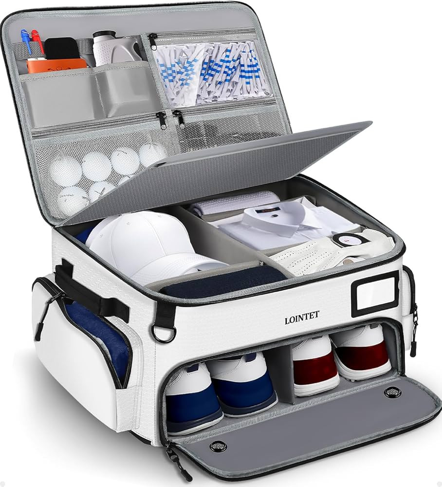 Golf Trunk Organizer, Waterproof Car Golf Locker with Separate Ventilated Compartment for 2 Pair ... | Amazon (US)