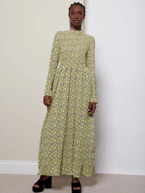 Ghospell Mari Floral Shirring Dress | Sister Jane (UK)