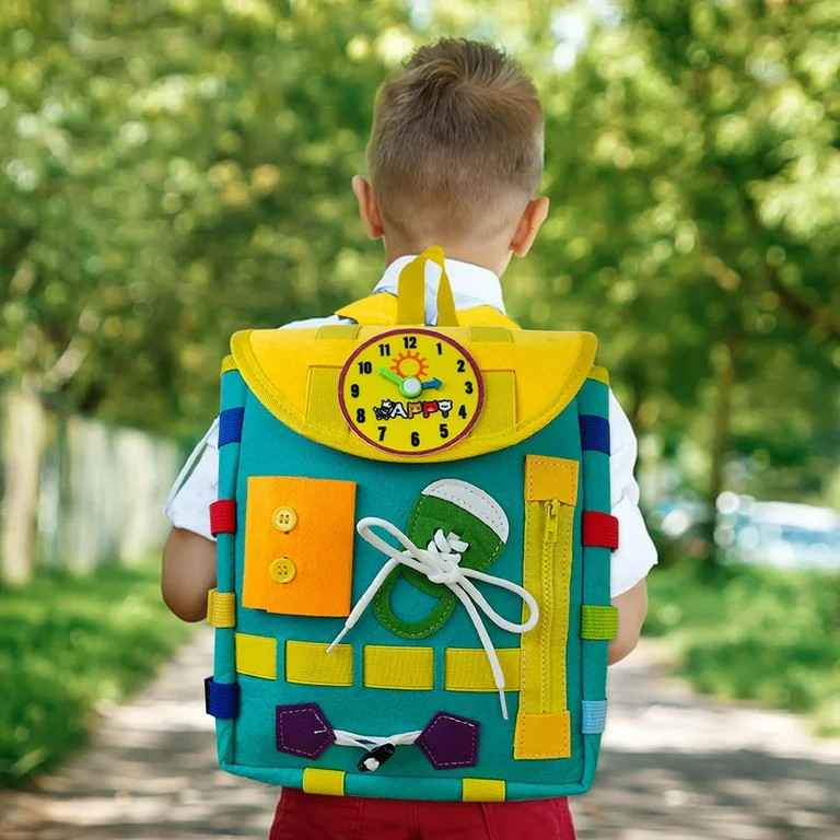 Toddler Busy Board Backpack - Educational Activity Learning Toy for 1-3 Year Olds Sensory Skills ... | Walmart (US)