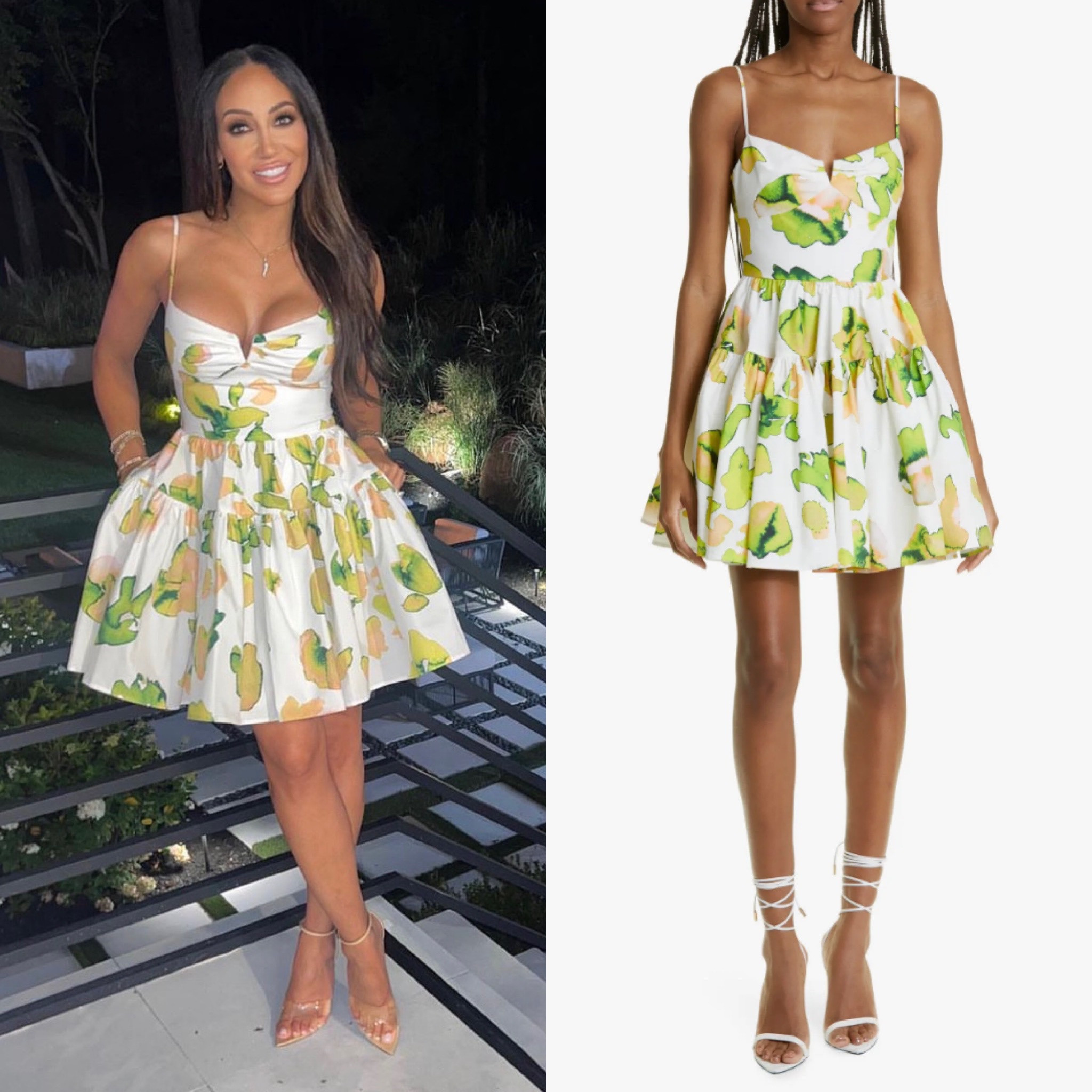 Melissa Gorga’s White Printed Mini Dress is from Envy by MG 📸 + Info= @melissagorga