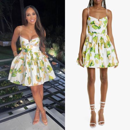 Melissa Gorga’s White Printed Mini Dress is from Envy by MG 📸 + Info= @melissagorga