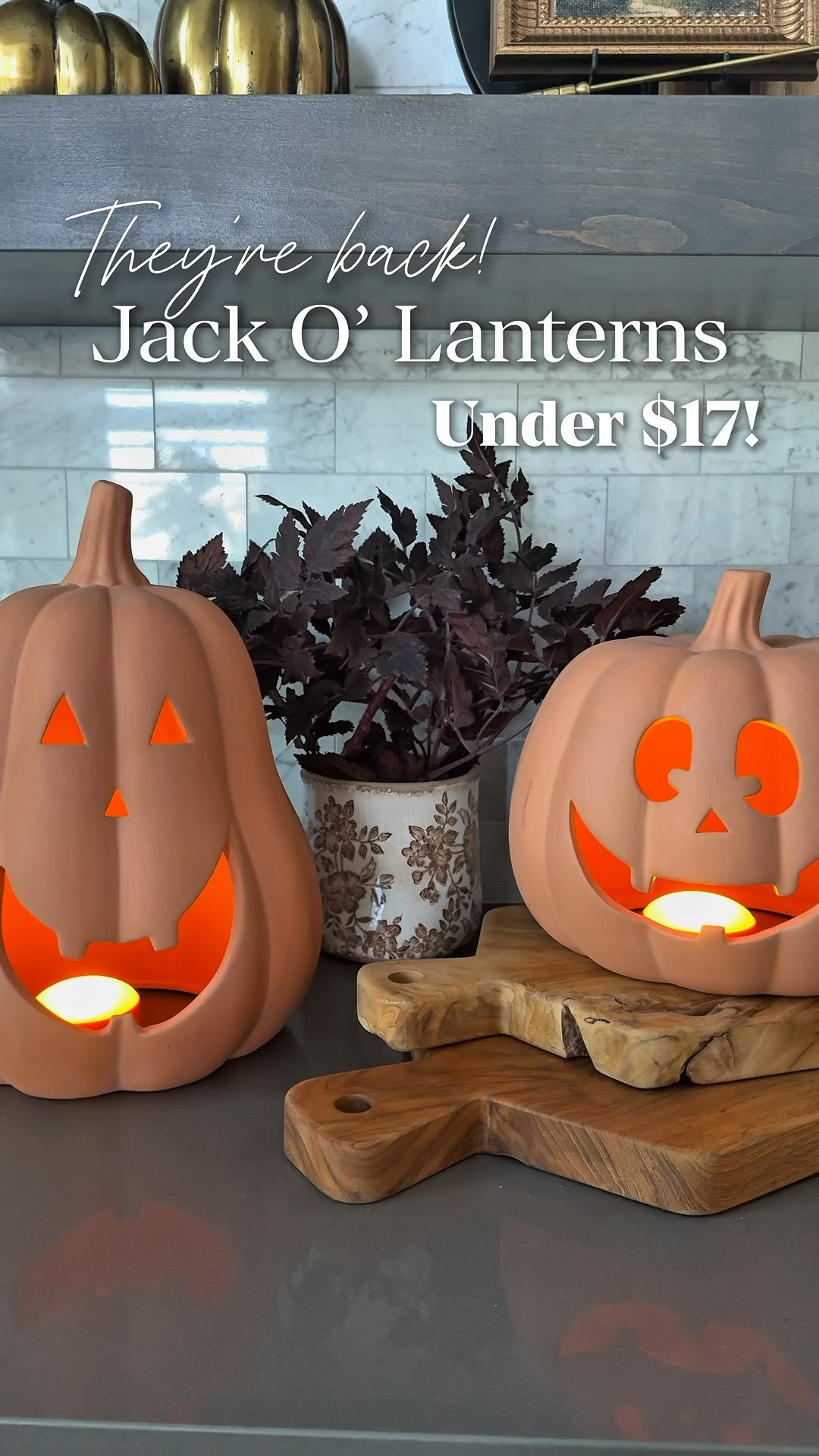 The viral ceramic Jack O’ Lanterns just restocked! These always sell out quickly! 

Clay jack o lantern, clay pumpkin, ceramic pumpkin, pottery barn pumpkin look for less, Walmart Halloween decor

#LTKHome #LTKSeasonal