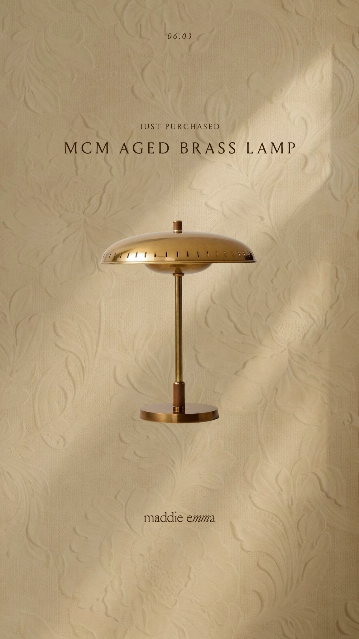 new arrival!! immediately purchased vintage mcm inspired aged brass lamp

#LTKHome