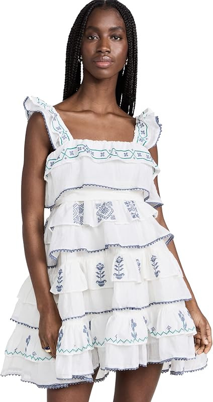 Innika Women's Cross Stitch Layer Mini Dress | Amazon (US)