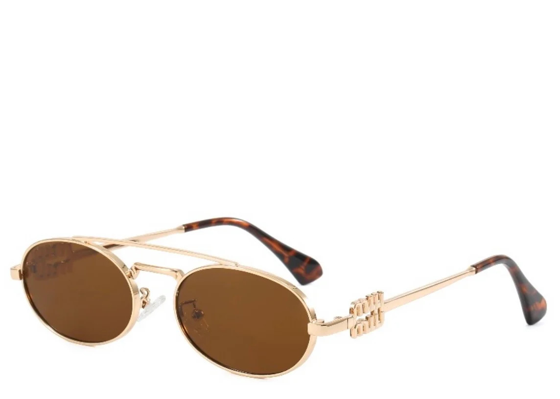 Amalfi Coast Brown & Gold Oval Sunglasses | Jewel Boutique