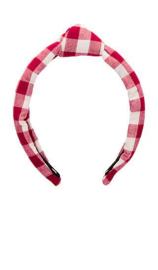 Kids Gingham Knotted Headband | Revolve Clothing (Global)