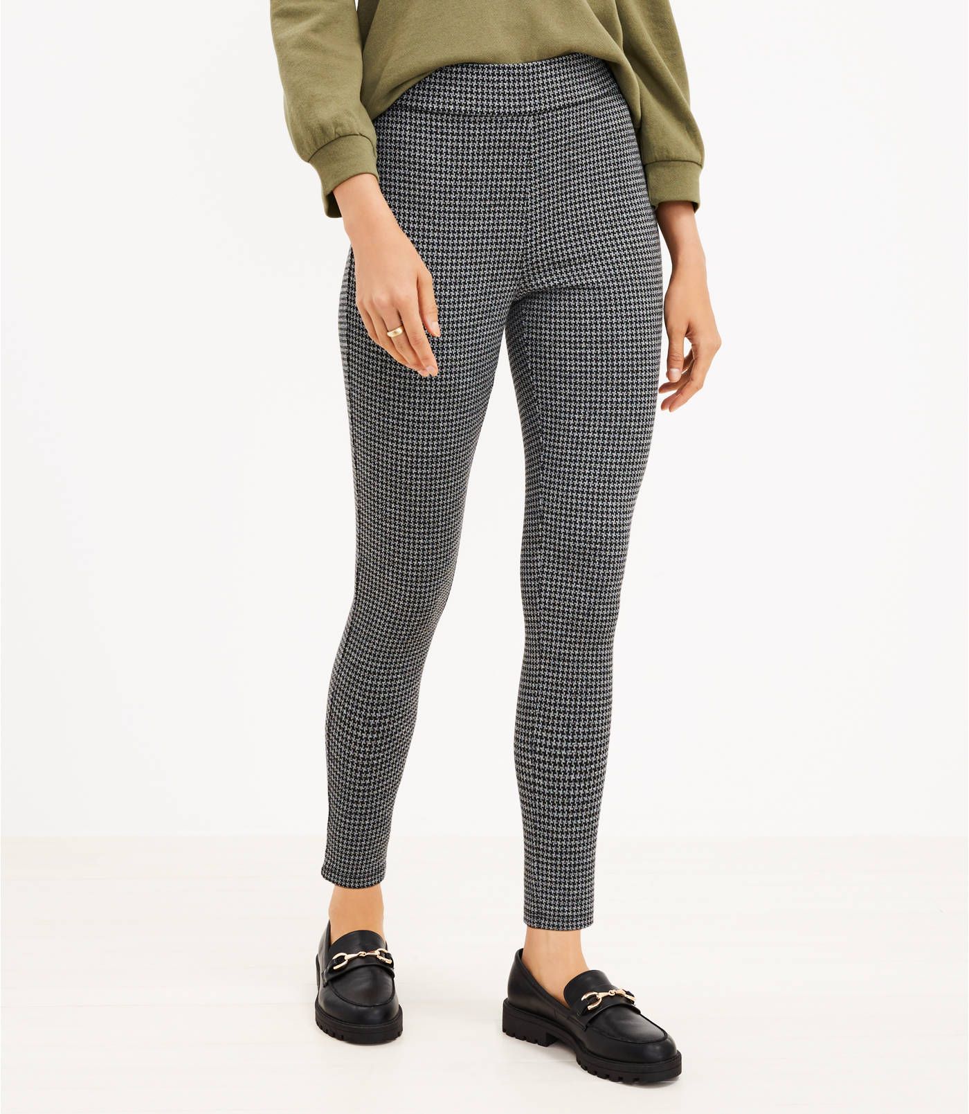 Houndstooth Ponte Leggings | LOFT | LOFT