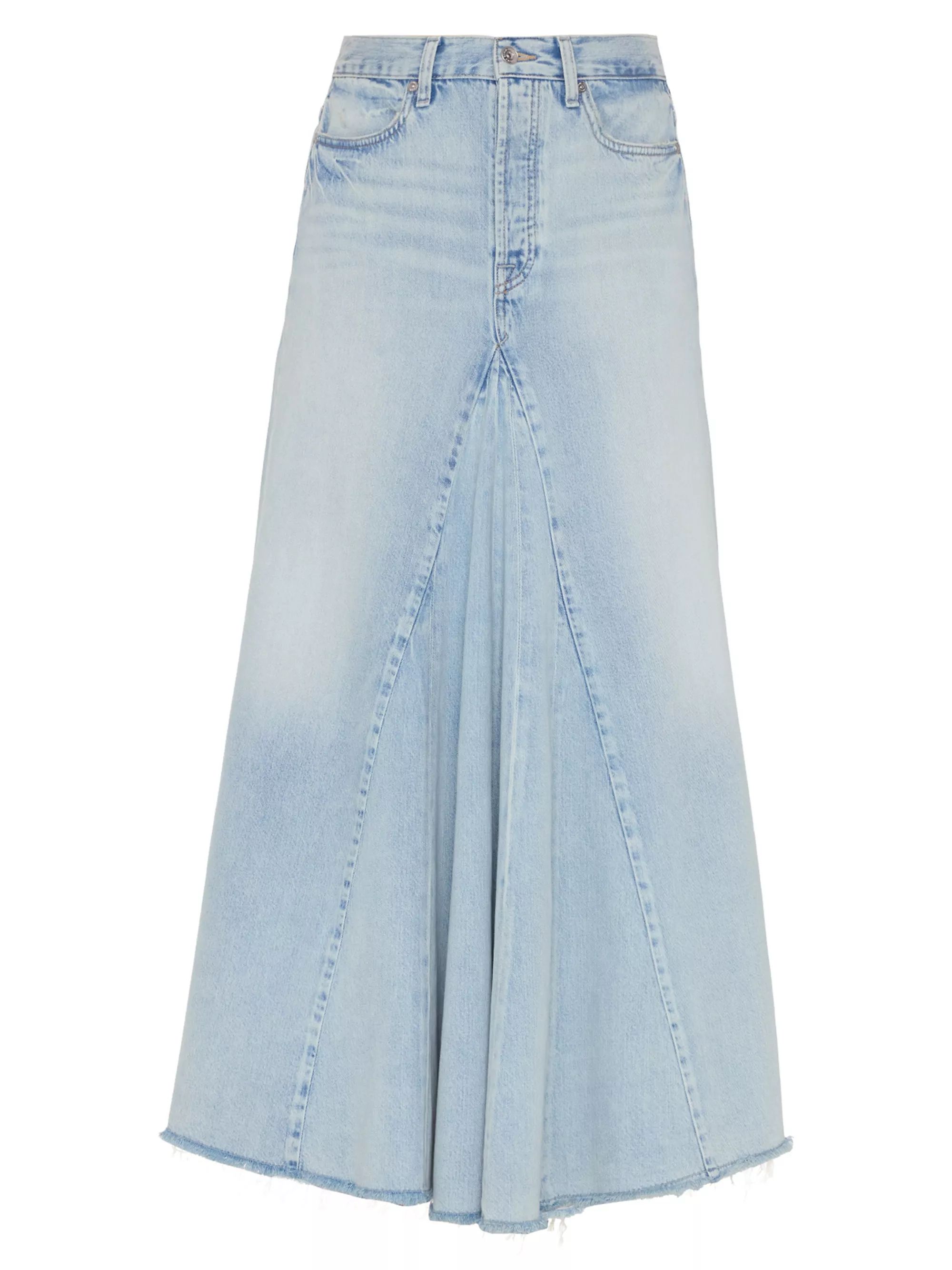 Western Paneled Denim Maxi Skirt | Saks Fifth Avenue