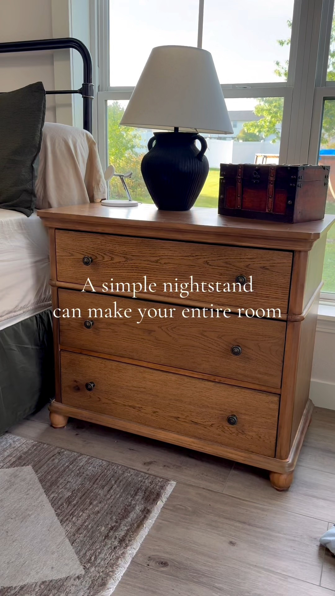 The best nightstand. Not sure why they took away this stain in this style but I linked the black version and linked a similar style with the same stain. 

#LTKHome