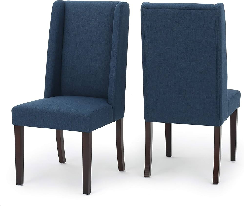Christopher Knight Home Rory Fabric Dining Chairs, 2-Pcs Set, Navy Blue | Amazon (US)