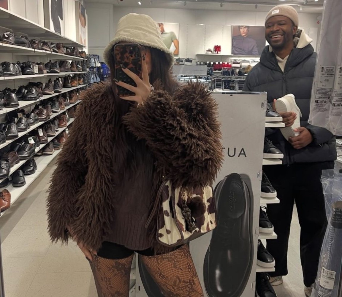 Winter look - fur coat - cow print bag - lace tights 

#LTKwinter #LTKstyletip #LTKuk