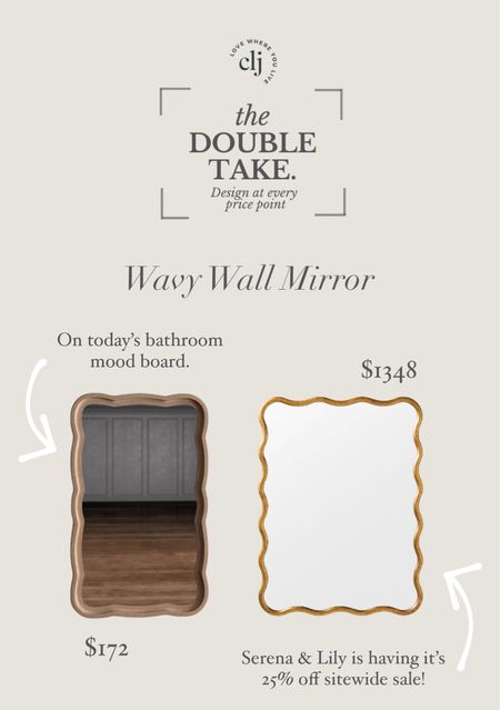 The Double Take: Wavy Wall Mirror 

#LTKhome #LTKCyberweek