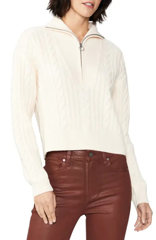 PAIGE Maylene Wool Blend Pullover Sweater in Ivory at Nordstrom, Size X-Small | Nordstrom