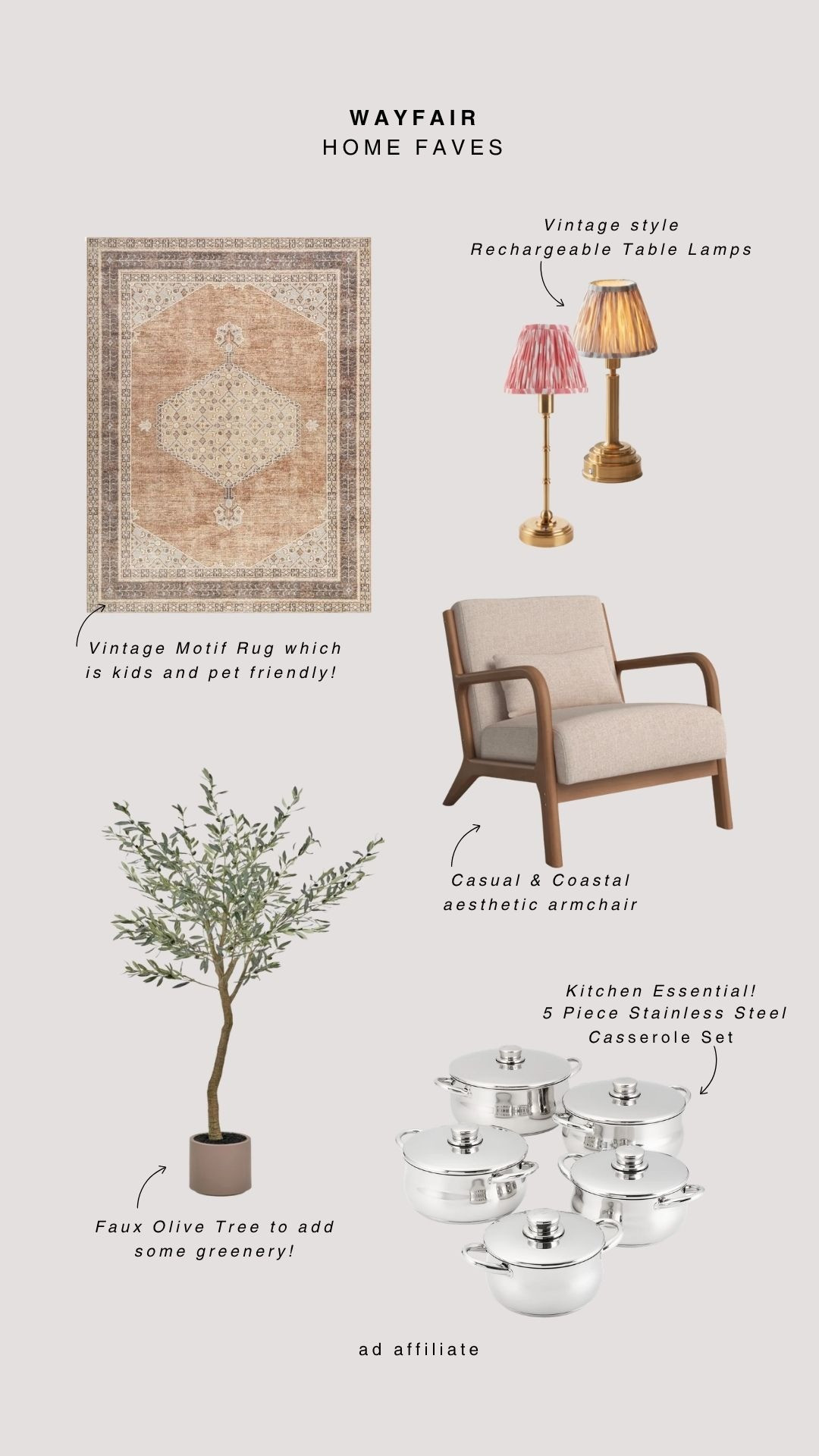 Some Wayfair Faves to invest in for your Home! 

Wayfair, Lamp, Vintage Inspired, Home Decor, Rug, Arm Chair, Home Inspiration, Indoor Plant, Kitchen Essentials  

 #LTKuk #LTKspring #LTKhome