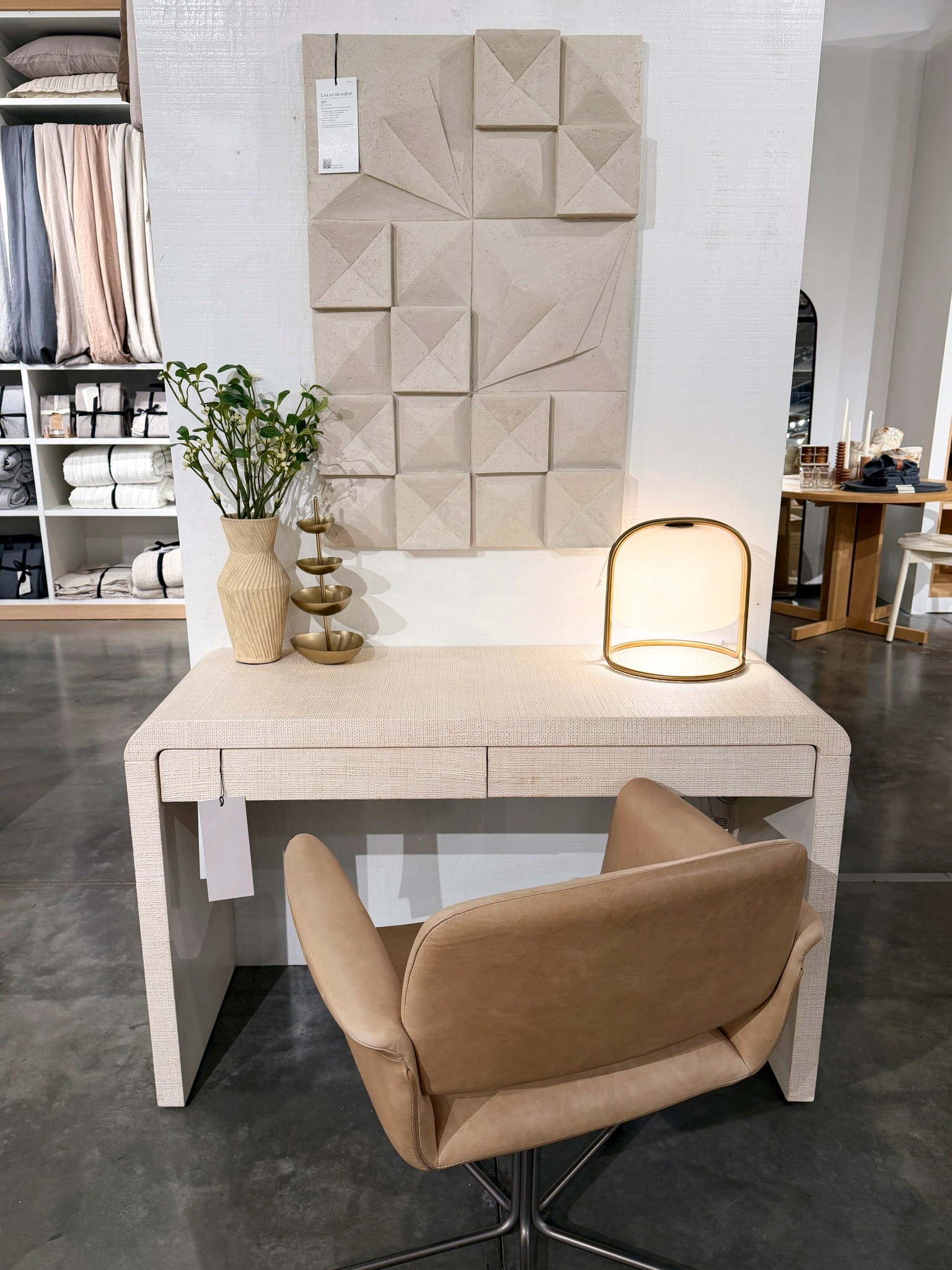 Chic small-space office inspo! 🤍 The Solstice Painted Raffia Desk (48”) from West Elm brings beautiful texture and a calm, contemporary feel. Paired with the Nelson Leather Swivel Chair and sculptural wall art, it’s a stylish setup that feels elevated yet practical! ✨ #HomeOfficeStyle #WestElm #SmallOfficeInspo

#LTKSaleAlert #LTKHome #LTKU