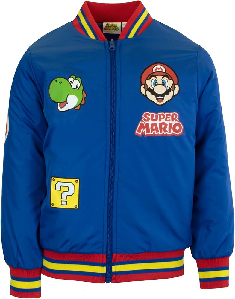 Nintendo Super Mario Bomber Jacket, Mario and Luigi Bomber Jacket | Amazon (US)