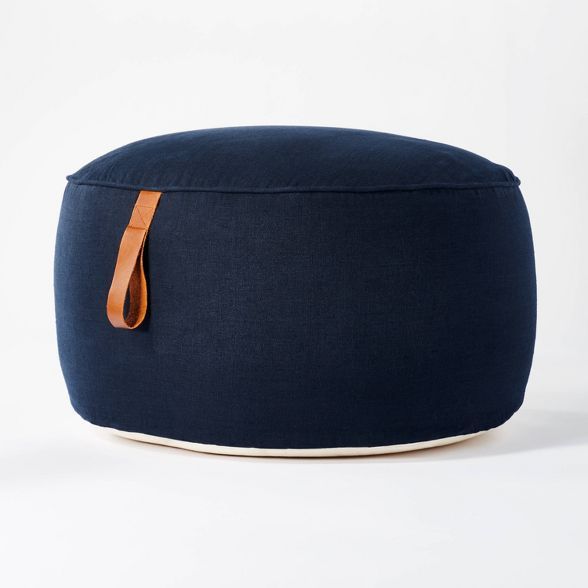 Ogden Pouf with Leather Loop Handle - Threshold™ designed with Studio McGee | Target