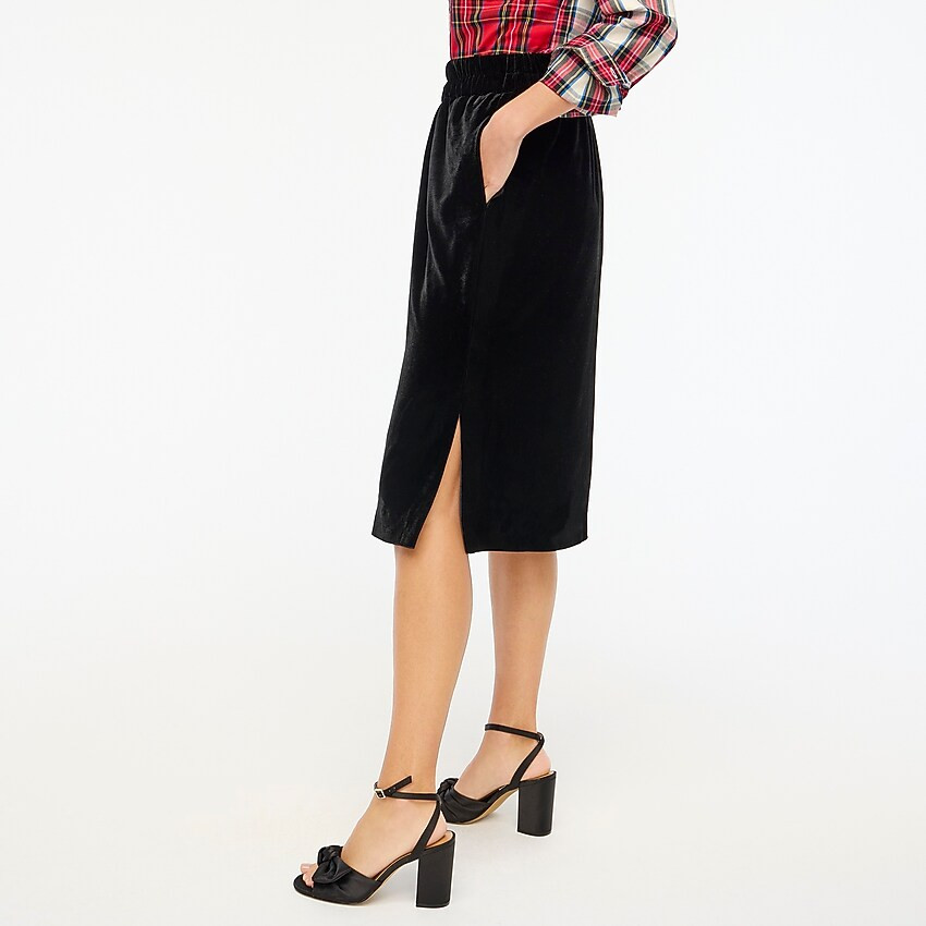 Velvet pull-on skirt | J.Crew Factory