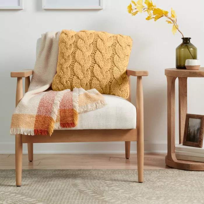 Chunky Cable Knit Throw Pillow - Threshold™ | Target