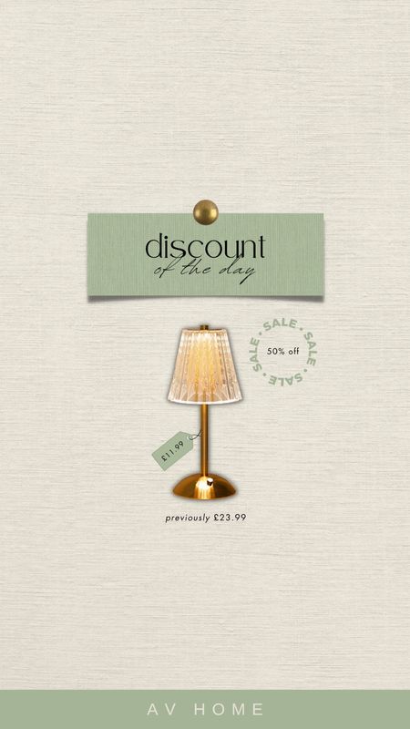 50% off this brass, crystal rechargeable lamp!

#LTKFind #LTKhome