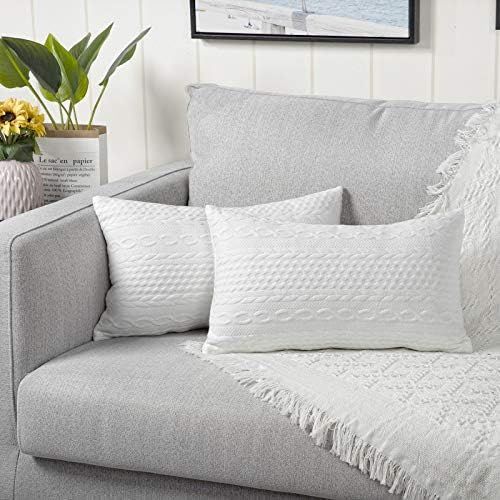 YAERTUN Pack of 2 Lumbar Super Soft Decorative Throw Pillow Covers Set Cushion Cases Pillowcases ... | Amazon (US)