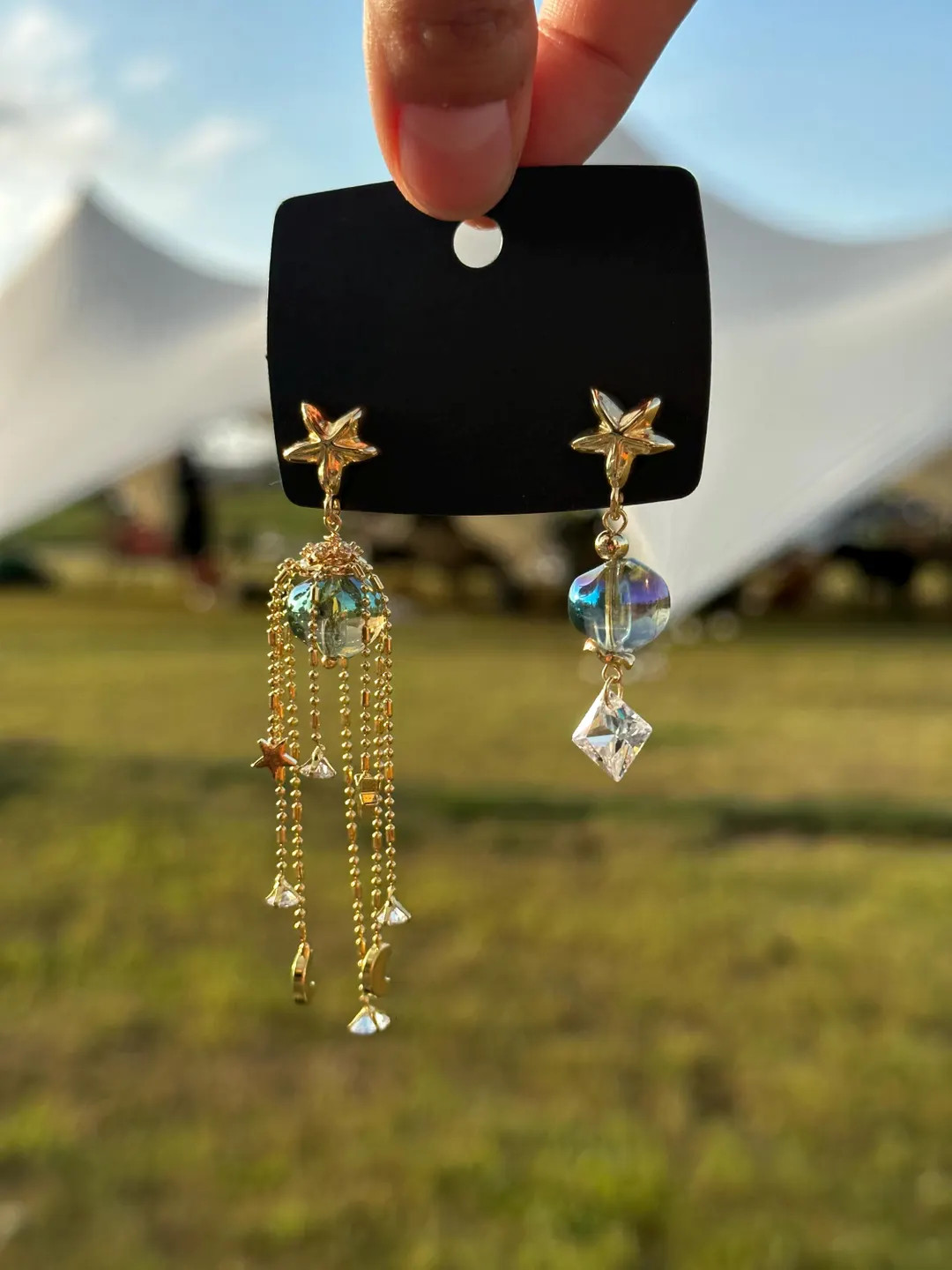 Green Star Inspired Earrings, Zoey Earrings, Crystal Purple Star Earring Set, Cosplay Jewelry, Kp... | Etsy (US)