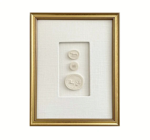 Intaglios No. 3 Ivory  European Intaglios  Linen Shadowbox - Etsy | Etsy (US)
